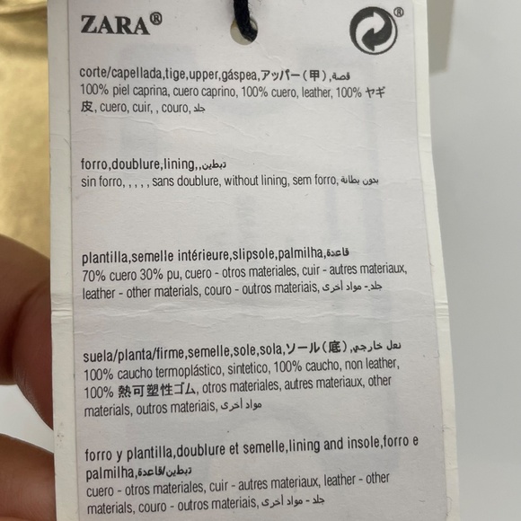 ZARA leather gold gladiator strap sandals women’s Size 37/ 6.5 - Picture 7 of 10